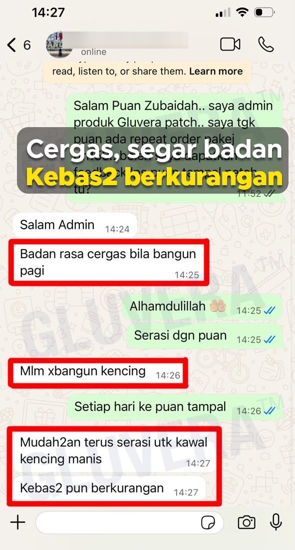 Testimoni: kebas berkurang, badan cergas